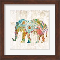 Boho Paisley Elephant II Fine Art Print