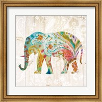 Boho Paisley Elephant II Fine Art Print