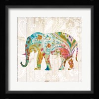 Boho Paisley Elephant II Fine Art Print