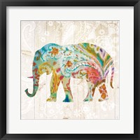 Boho Paisley Elephant II Framed Print