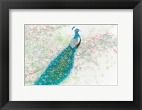 Spring Peacock I Pink Flowers Fine Art Print