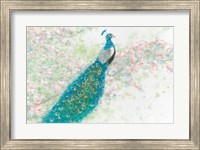 Spring Peacock I Pink Flowers Fine Art Print