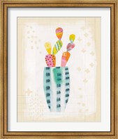 Collage Cactus I on Graph Paper Fine Art Print