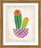 Collage Cactus II on Graph Paper Fine Art Print