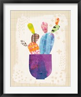 Collage Cactus III on Graph Paper Fine Art Print