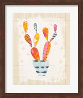 Collage Cactus IV on Graph Paper Fine Art Print