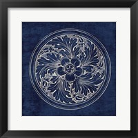 Rosette II Indigo Framed Print