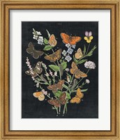 Butterfly Bouquet on Black I Fine Art Print