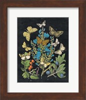 Butterfly Bouquet on Black II Fine Art Print