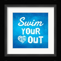 Swim Your Heart Out - Blue Fine Art Print