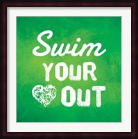 Swim Your Heart Out - Green Fine Art Print