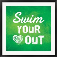 Swim Your Heart Out - Green Fine Art Print