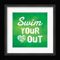 Swim Your Heart Out - Green Fine Art Print