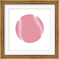 Baby Pink Softball on White Fine Art Print