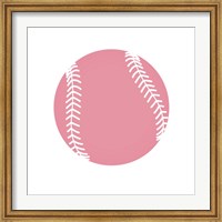 Baby Pink Softball on White Fine Art Print