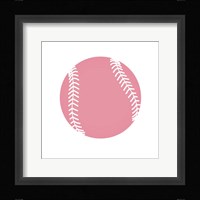 Baby Pink Softball on White Fine Art Print