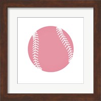 Baby Pink Softball on White Fine Art Print