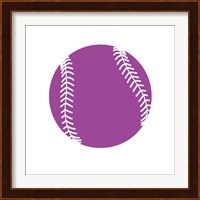 Violet Softball on White Fine Art Print