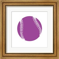 Violet Softball on White Fine Art Print