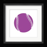 Violet Softball on White Fine Art Print