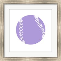 Purple Softball on White Fine Art Print