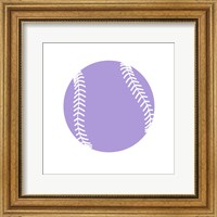 Purple Softball on White Fine Art Print