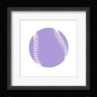 Purple Softball on White Fine Art Print