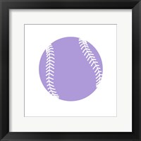 Purple Softball on White Fine Art Print