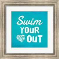 Swim Your Heart Out - Teal Fine Art Print