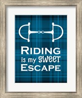 Riding is My Sweet Escape - Blue Fine Art Print
