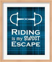 Riding is My Sweet Escape - Blue Fine Art Print