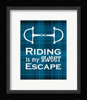 Riding is My Sweet Escape - Blue Fine Art Print