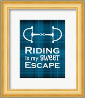 Riding is My Sweet Escape - Blue Fine Art Print