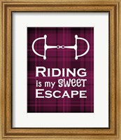 Riding is My Sweet Escape - Red Fine Art Print