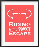 Riding is My Sweet Escape - Orange Fine Art Print