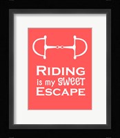 Riding is My Sweet Escape - Orange Fine Art Print