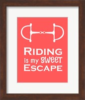 Riding is My Sweet Escape - Orange Fine Art Print