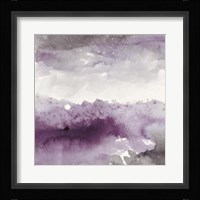 Midnight at the Lake II Amethyst and Grey Framed Print