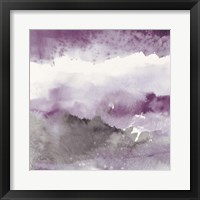 Midnight at the Lake III Amethyst and Grey Fine Art Print