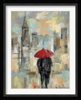 Rain in the City I Framed Print