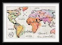 Mapped Shorelines I Neutral Crop Fine Art Print