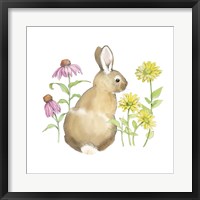Wildflower Bunnies I Sq Fine Art Print