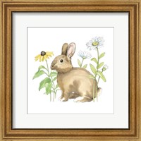 Wildflower Bunnies II Sq Fine Art Print