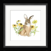 Wildflower Bunnies III Sq Fine Art Print