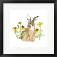 Wildflower Bunnies III Sq Framed Print