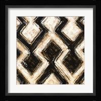 Black and Gold Geometric III Crop Framed Print