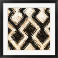 Black and Gold Geometric III Crop Framed Print