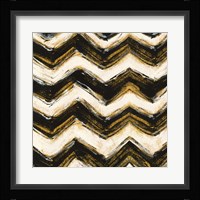 Black and Gold Geometric IV Crop Framed Print