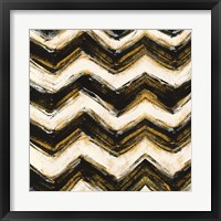 Black and Gold Geometric IV Crop Framed Print