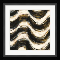 Black and Gold Geometric V Crop Framed Print